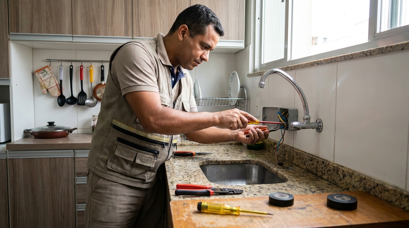 Instalação em Cozinha ou Área Gourmet no Parque Campolim, Sorocaba‑SP
